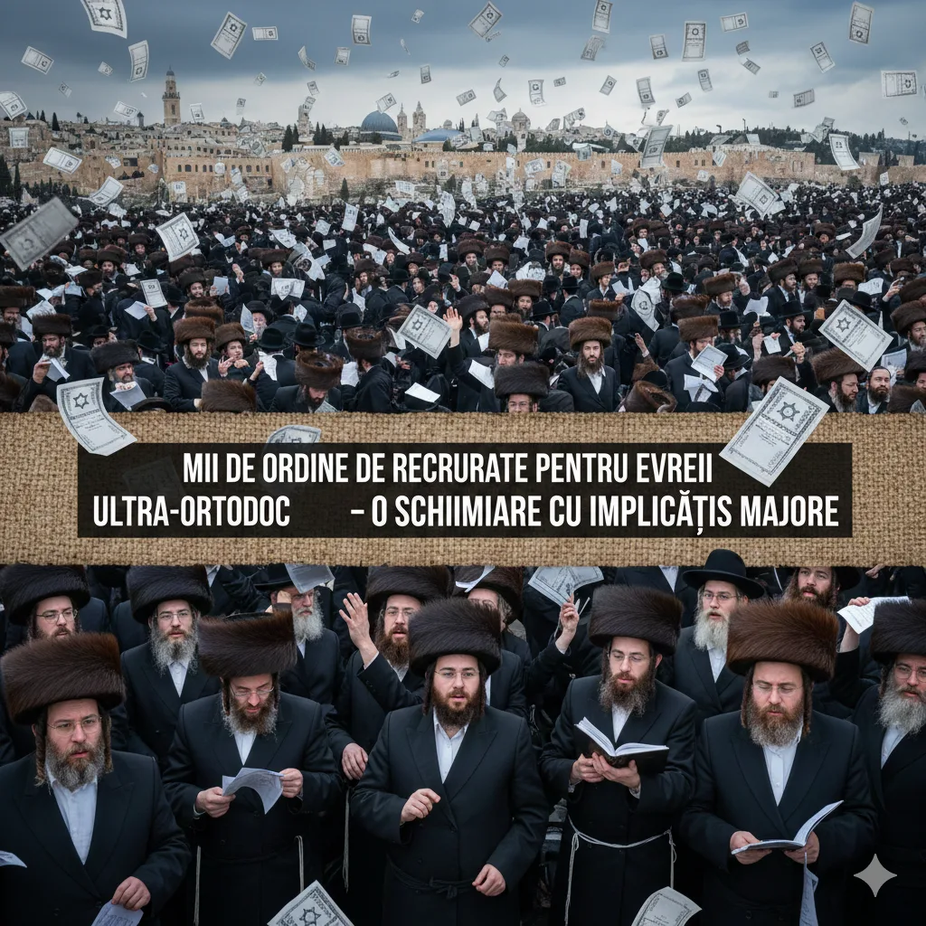 Mii de ordine de recrutare pentru evreii ultra‑ortodocşi – o schimbare cu implicații majore